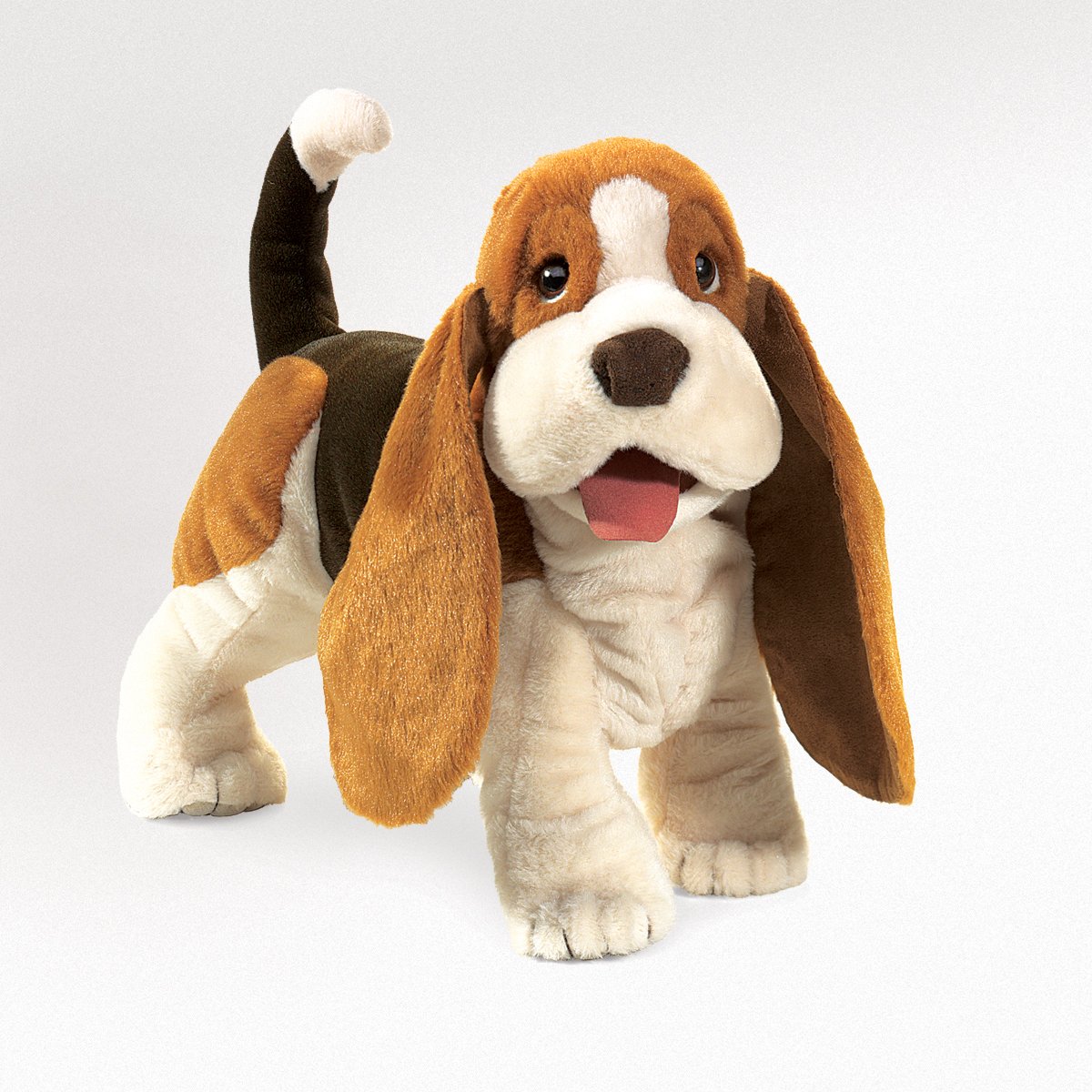 Foto 3 pulgar | Marioneta De Mano Folkmanis Basset Hound Marrón/blanco/negro - Venta Internacional.