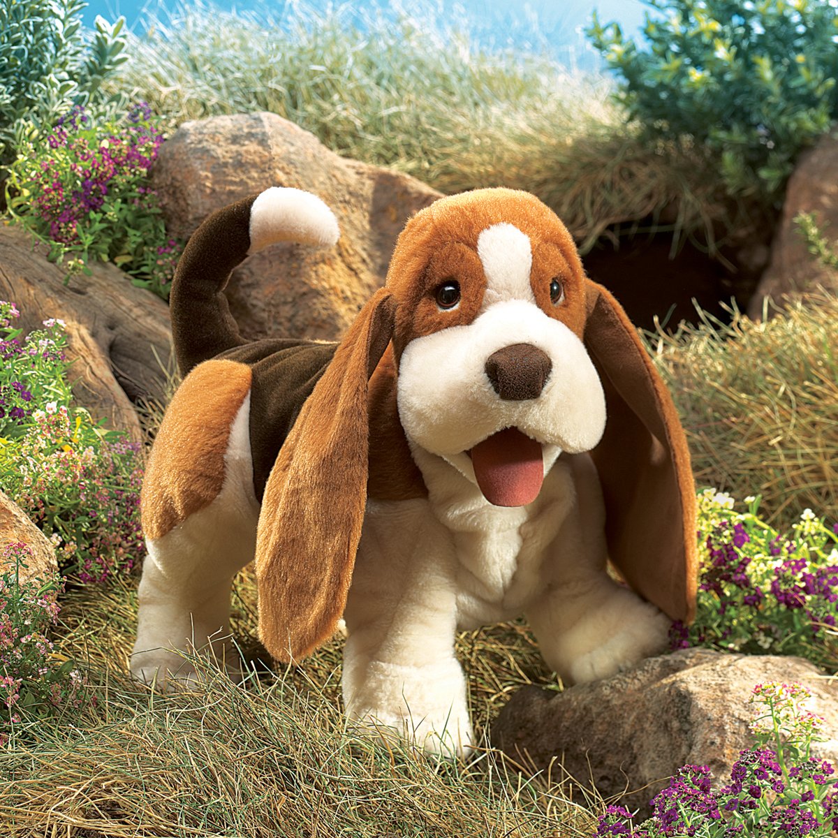 Foto 4 | Marioneta De Mano Folkmanis Basset Hound Marrón/blanco/negro - Venta Internacional.
