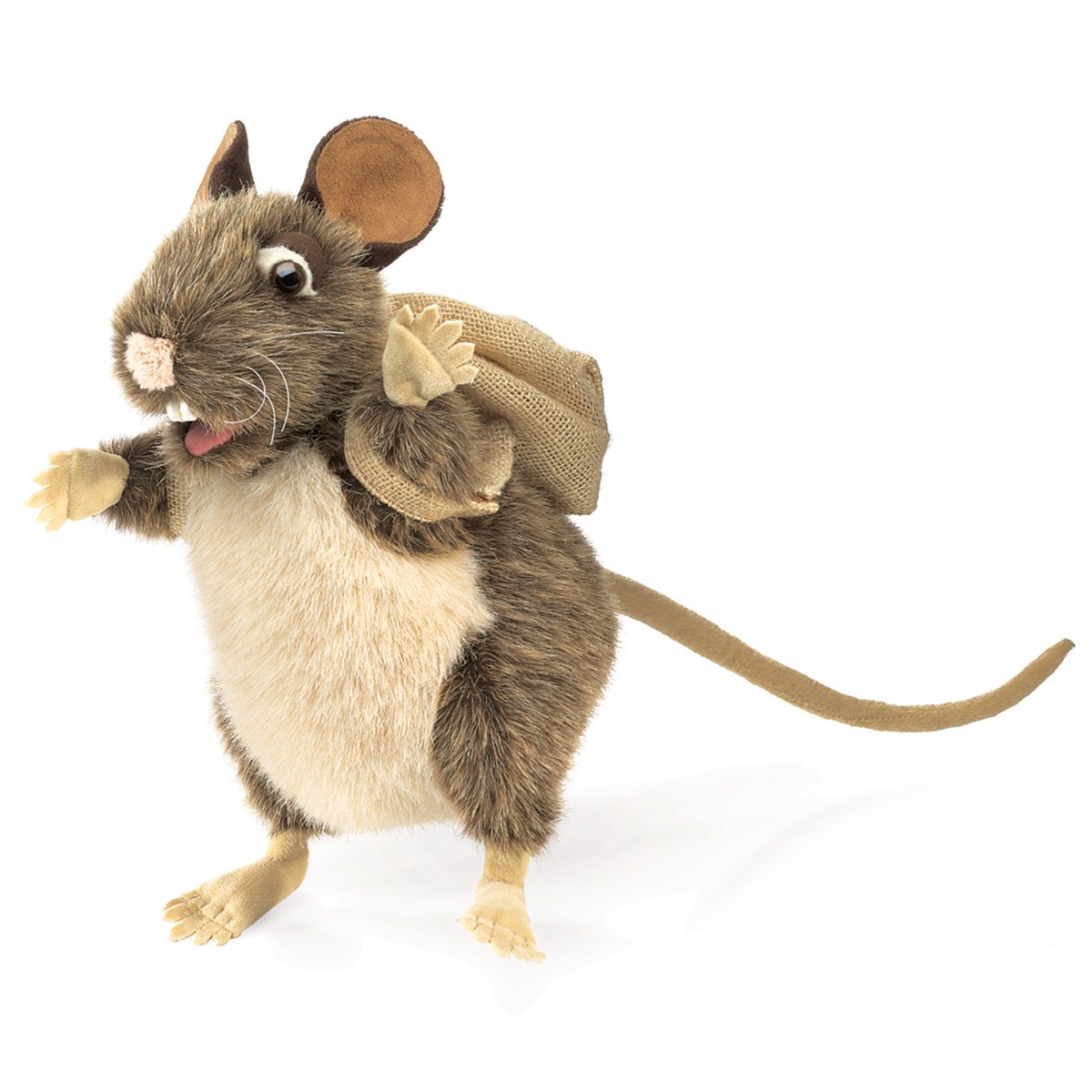 Hand Puppet Folkmanis Pack Rat Marrón Y Beige - Venta Internacional.