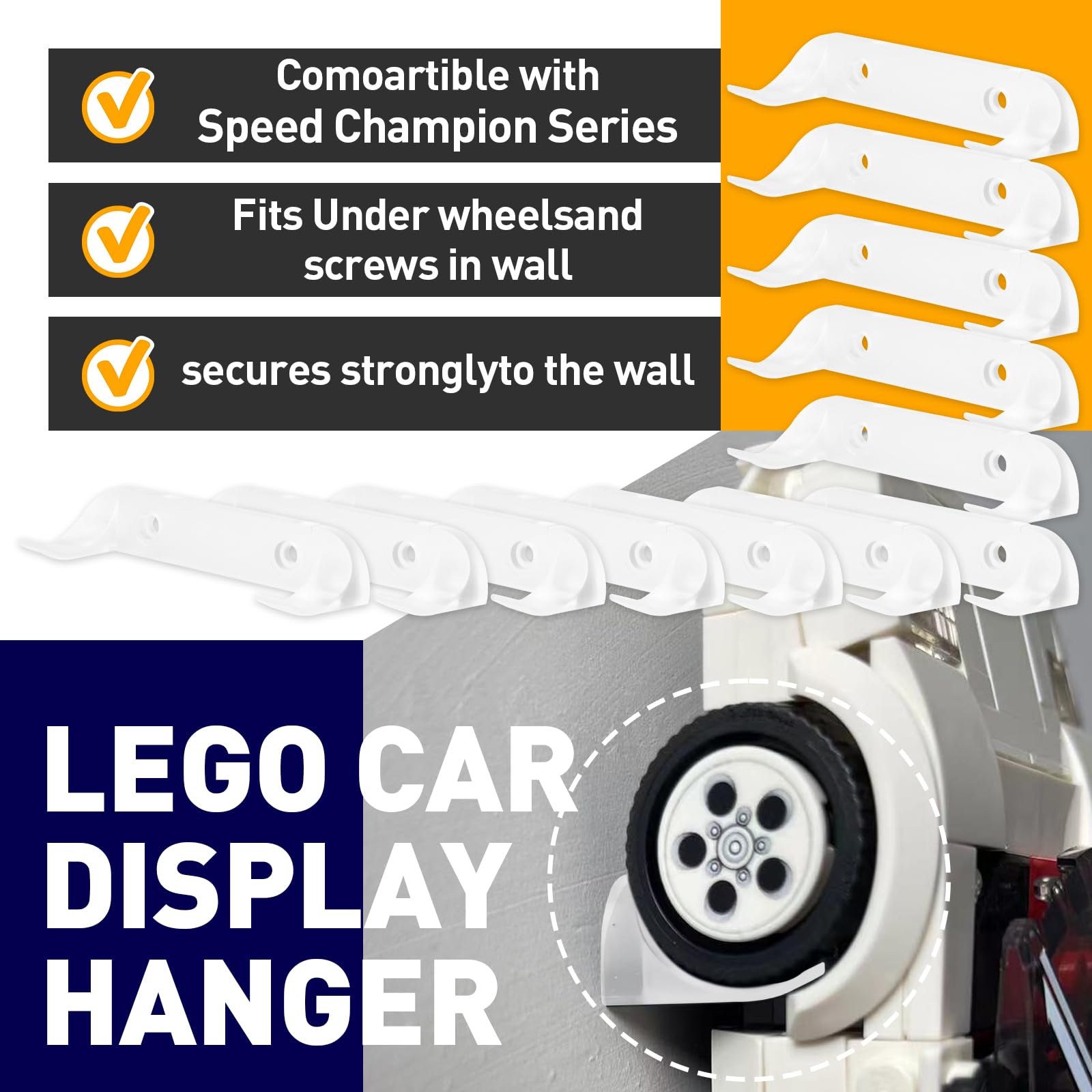 Foto 5 pulgar | Soporte De Pared Para Modelos De Coche De La Serie Lego Speed Champion - Venta Internacional.