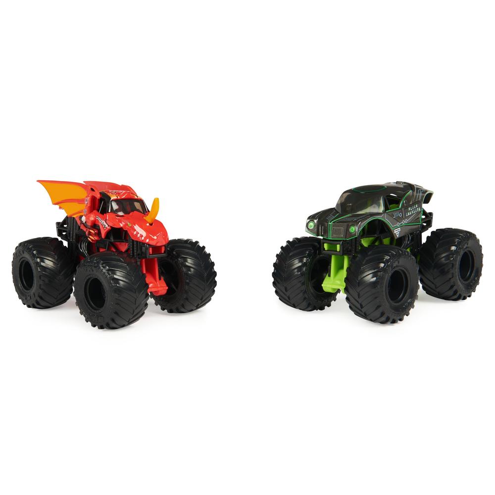 Foto 3 pulgar | Camioneta de Juguete Monster Jam: Alien Invasion Vs Bakugan Dragonid Escala 1/64 2 Pack