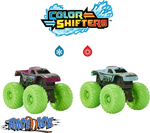 Foto 3 pulgar | Venta Internacional- Carros de Juguete Hot Wheels Monster Trucks Color Reveal paquete de 2