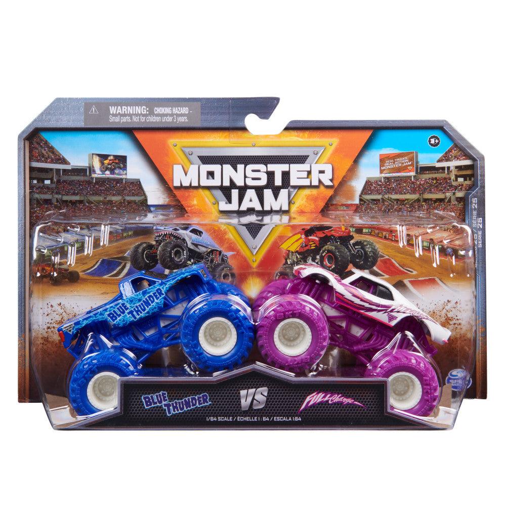 Foto 2 pulgar | Monster Jam: Blue Thunder Vs Full Charge Escala 1/64 2 Pack