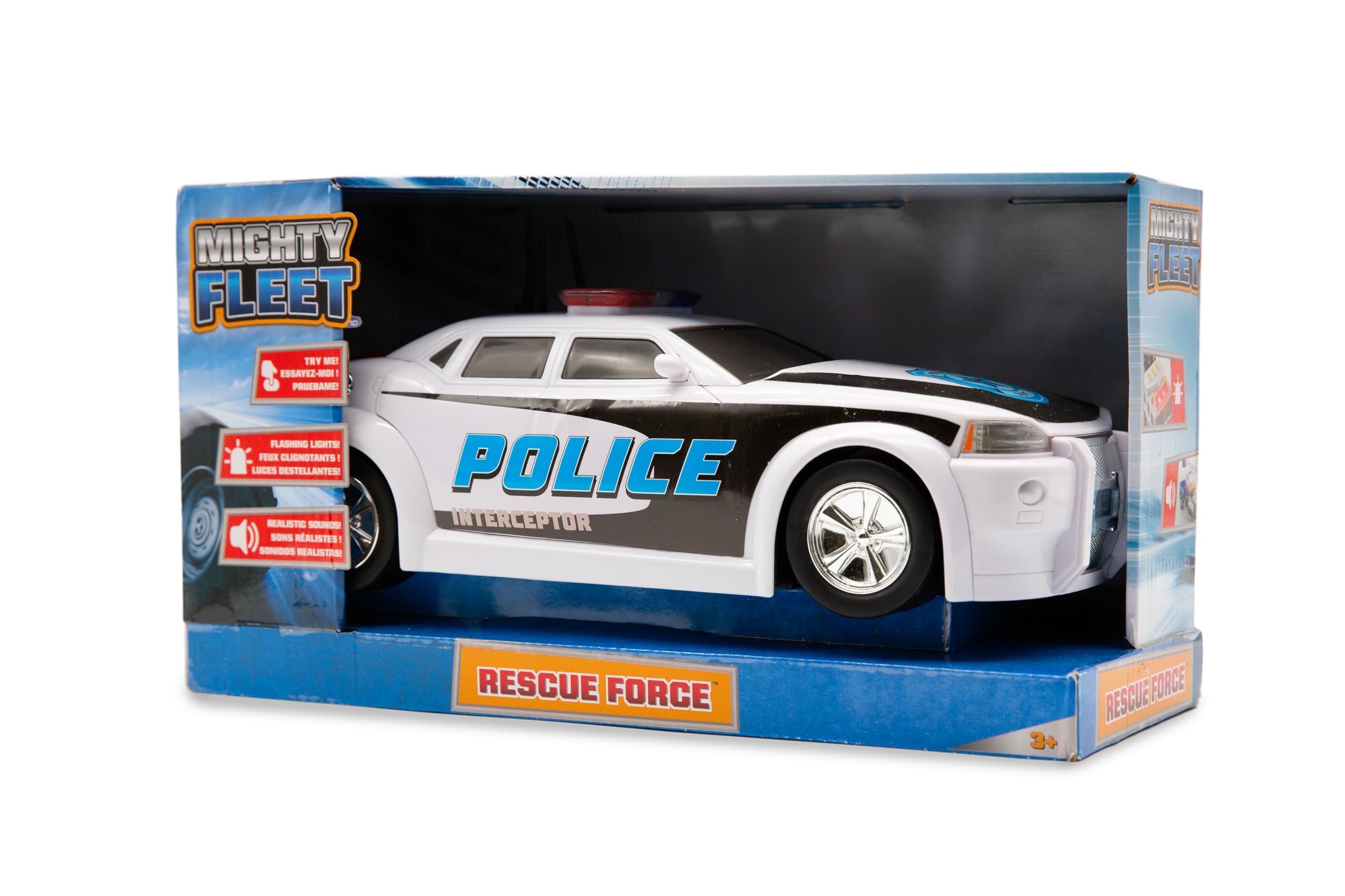 Foto 7 pulgar | Toy Police Cruiser Mighty Fleet Rescue Force 12 Con Luces Y Sonido - Venta Internacional.