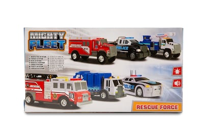 Foto 7 | Toy Police Cruiser Mighty Fleet Rescue Force 12 Con Luces Y Sonido - Venta Internacional.