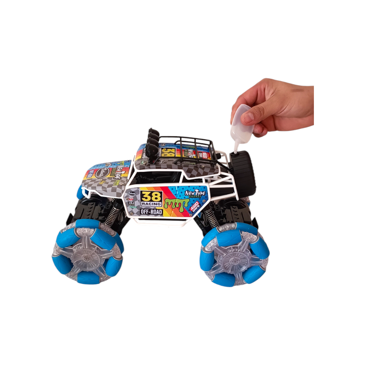 Foto 4 | Carro Camioneta Control Remoto 1/12 Todo Terreno Humo Niño 4x4 Juguete