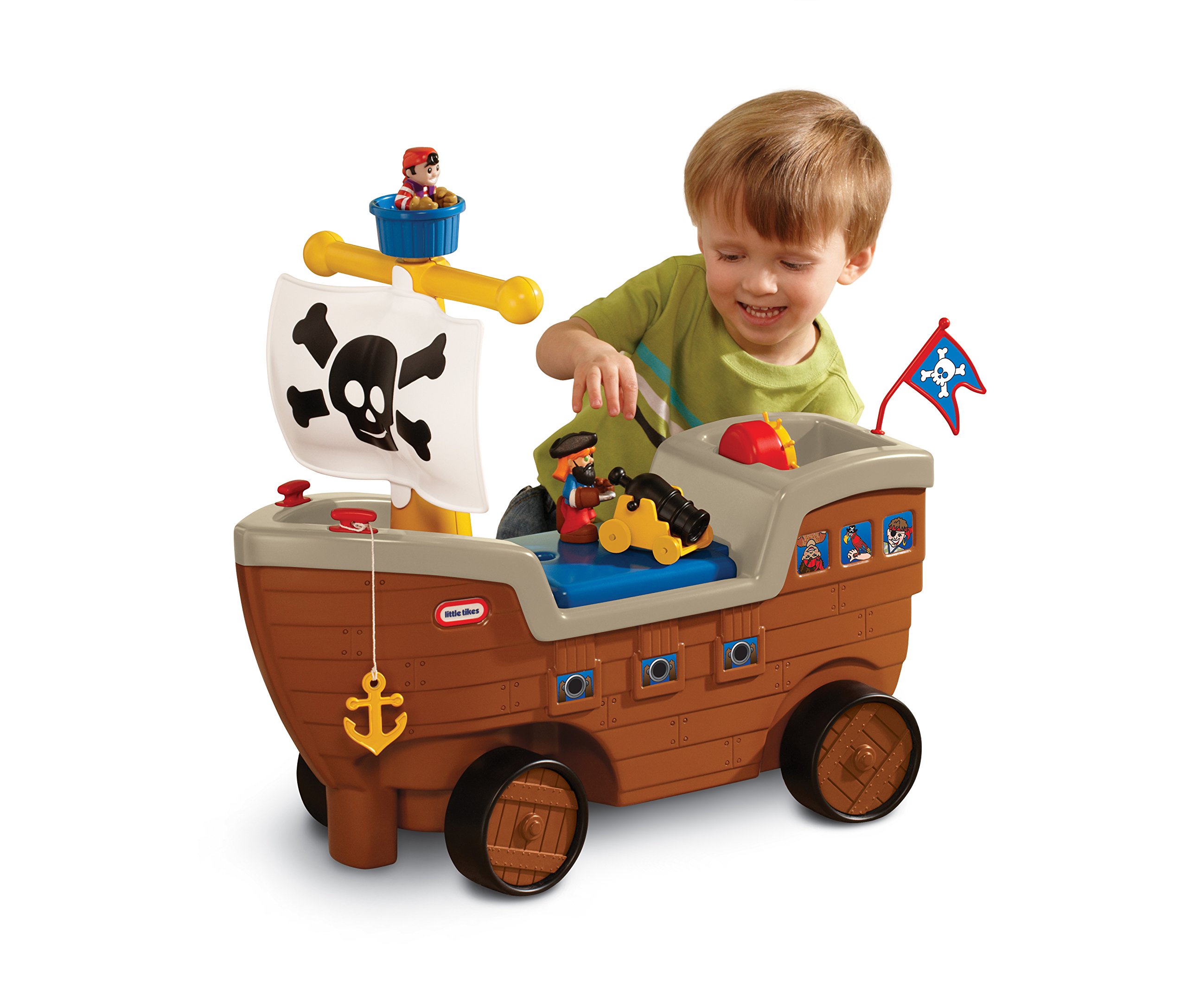 Foto 1 | Barco Pirata De Juguete Ride-on Little Tikes 2 En 1 Con Almacenamiento De Más De 18 M - Venta Internacional