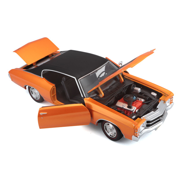 Foto 3 pulgar | Auto Maisto Special Edition A Escala 1:18 1971 Chevrolet Chevelle Ss 454 Cpe Color Naranja