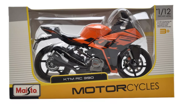 Foto 4 pulgar | Motocicleta Maisto Special Edition A Escala 1:12 Mc Ktm Rc390 Naranja