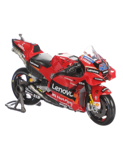 Motocicleta de Juguete Maisto Moto GP a Escala 1:18 Ducati Lenovo Team 2022 Rojo