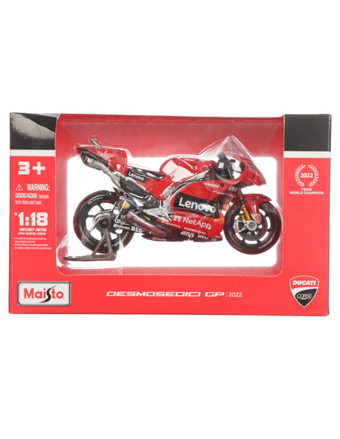 Foto 4 pulgar | Motocicleta de Juguete Maisto Moto GP a Escala 1:18 Ducati Lenovo Team 2022 Rojo