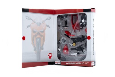 Foto 2 | Motocicleta de Juguete Maisto Línea de Ensamble a Escala 1:12 Al Ducati 1199 Panigale Rojo