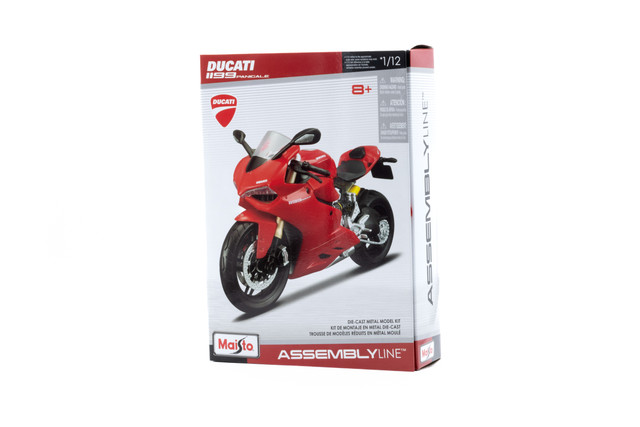 Foto 3 | Motocicleta de Juguete Maisto Línea de Ensamble a Escala 1:12 Al Ducati 1199 Panigale Rojo