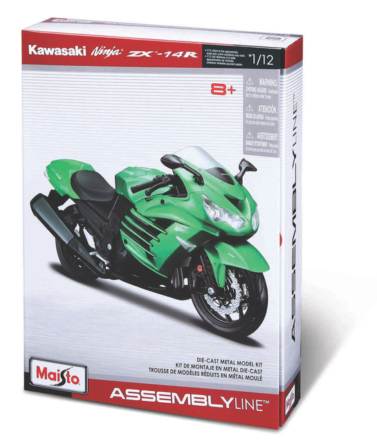 Foto 2 | Motocicleta de Juguete Maisto Línea de Ensamble a Escala 1:12 Al Kawasaki Ninja ZX-14R Verde