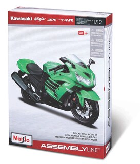 Foto 2 | Motocicleta de Juguete Maisto Línea de Ensamble a Escala 1:12 Al Kawasaki Ninja ZX-14R Verde