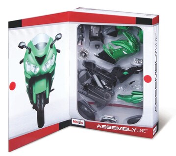 Foto 3 | Motocicleta de Juguete Maisto Línea de Ensamble a Escala 1:12 Al Kawasaki Ninja ZX-14R Verde