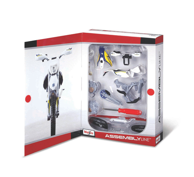Foto 4 pulgar | Motocicleta de Juguete Maisto Línea de Ensamble a Escala 1:12 Al Husqvarna FE501 Multicolor
