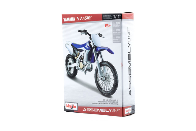 Foto 2 pulgar | Motocicleta de Juguete Maisto Línea de Ensamble a Escala 1:12 Al Yamaha YZF450F Multicolor