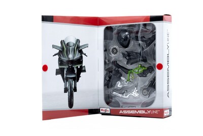 Foto 2 | Motocicleta de Juguete Maisto Línea de Ensamble a Escala 1:12 Al Kawasaki Ninja H2R Gris
