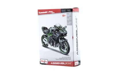 Foto 3 | Motocicleta de Juguete Maisto Línea de Ensamble a Escala 1:12 Al Kawasaki Ninja H2R Gris