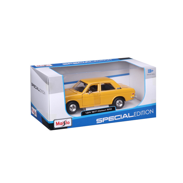 Foto 4 pulgar | Auto Maisto Special Edition a Escala  1:24  1971 Datsun 510 Amarillo