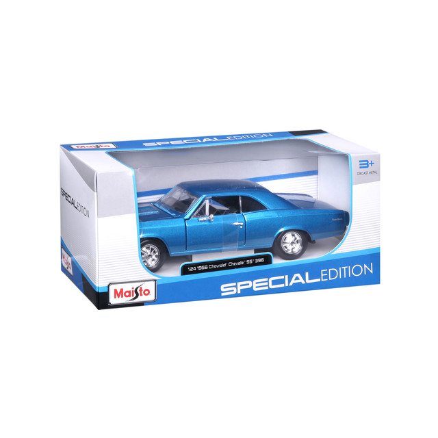 Foto 3 | Auto Maisto Special Edition a Escala  1:24  1966 Chevrolet Chevelle Ss 396 Azul
