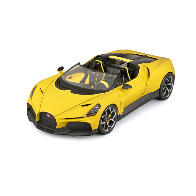 Foto 1 | Coche de Colección Bugatti Mistral amarillo a escala 1:18 de Burago