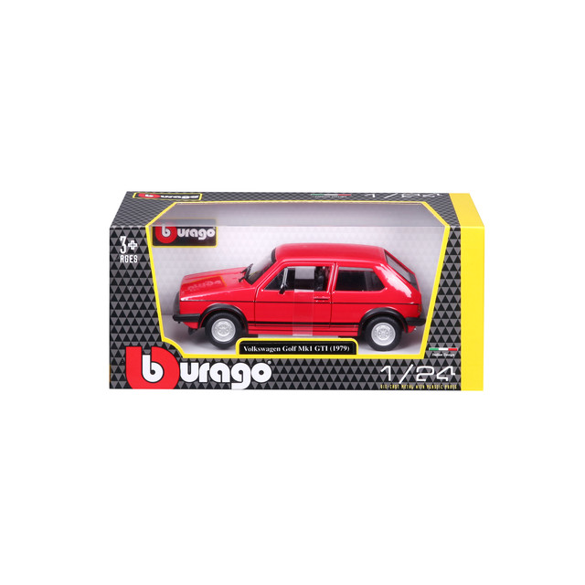 Coche Volkswagen Golf Mk1 Gti 1979 a Escala 1:24 de Burago Rojo