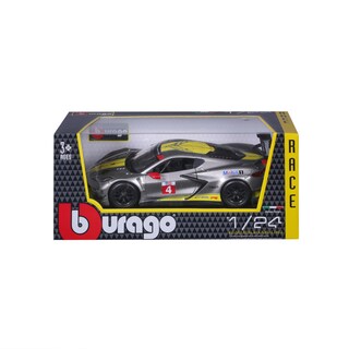 Foto 3 | Auto Burago a Escala 1:24 Race Chevrolet Corvette C8.r Amarillo