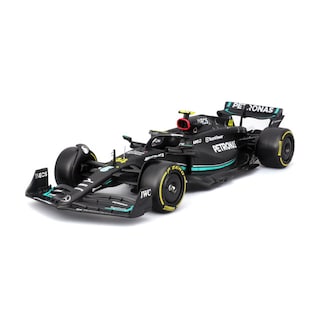 Foto 1 | Auto Burago Formula 1 a Escala 1:24 Race Mercedes W14 W/ Figure 2023 Negro