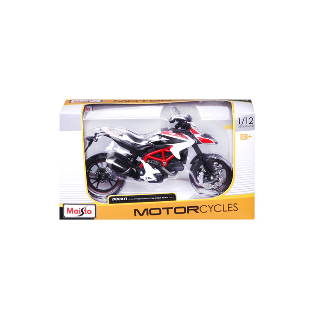 Foto 4 pulgar | Motocicleta Maisto Special Edition A Escala 1:12 Mc Ducati Hypermotard Sp  Color Blanco