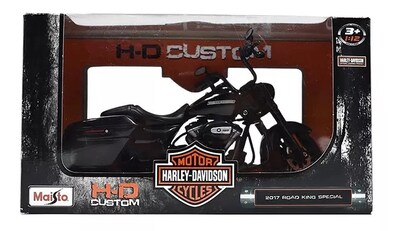 Foto 2 | Moto Maisto Harley Davidson A Escala 1:12 H-d 2017 Road King Special Negro