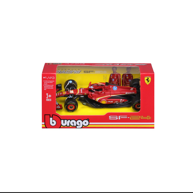 Foto 4 pulgar | Auto Burago Maisto Fórmula 1 F1 A Escala 1:43 Sfr Ferrari Sf-24 2024 Rojo