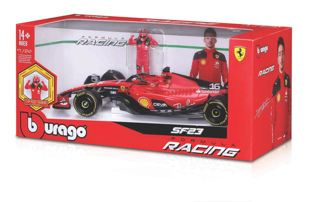 Foto 3 pulgar | Auto Burago Formula 1 F1 a Escala 1:24 Ferrari Sf-23  W/ Figure Rojo