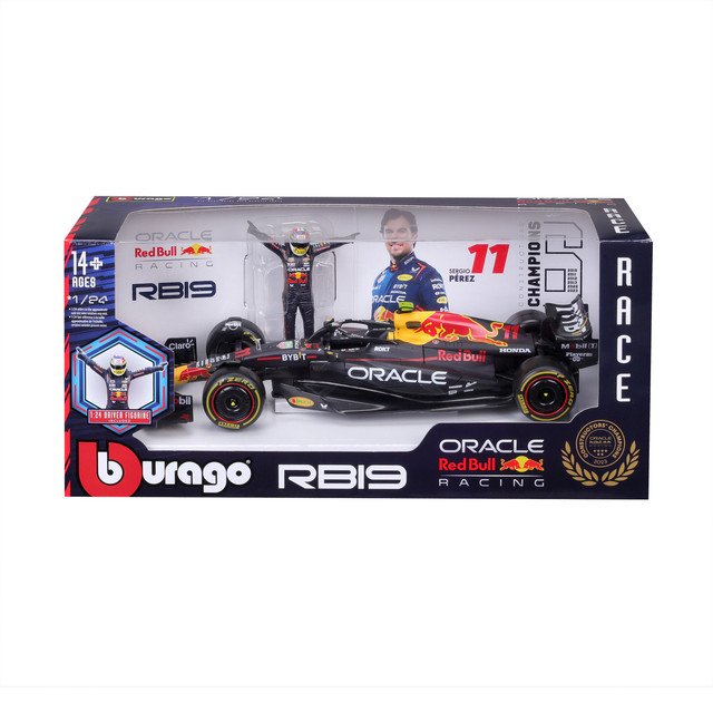 Foto 4 pulgar | Auto Burago Formula 1 A Escala  1:24 Race Oracle Red Bull Rb19 W/figure (2023) Color Azul