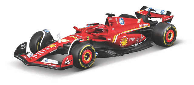 Auto Burago Maisto Fórmula 1 F1 A Escala 1:43 Sfr Ferrari Sf-24 W/ Helmet 2024 Rojo