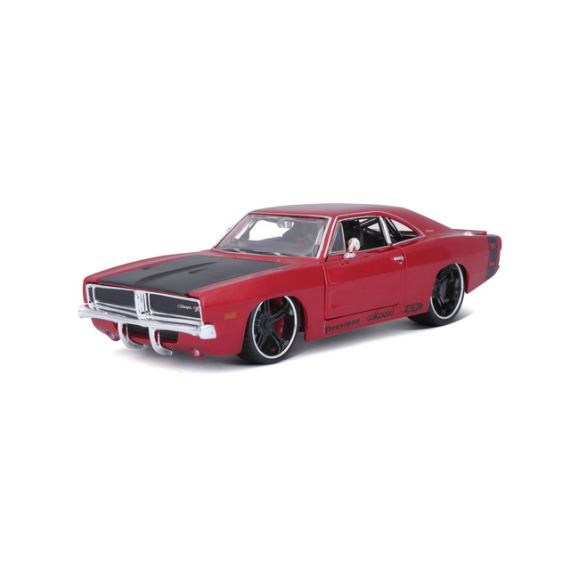 Auto Maisto A Escala  1:24 Muscle 1969 Dodge Charger R/t Color Rojo