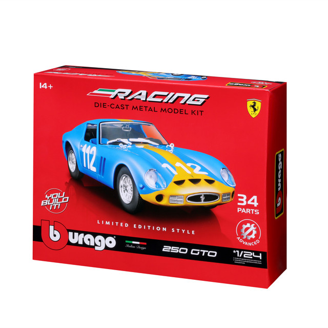 Foto 3 pulgar | Auto Burago Maisto Racing Kit A Escala 1:24 250 Gto Rojo