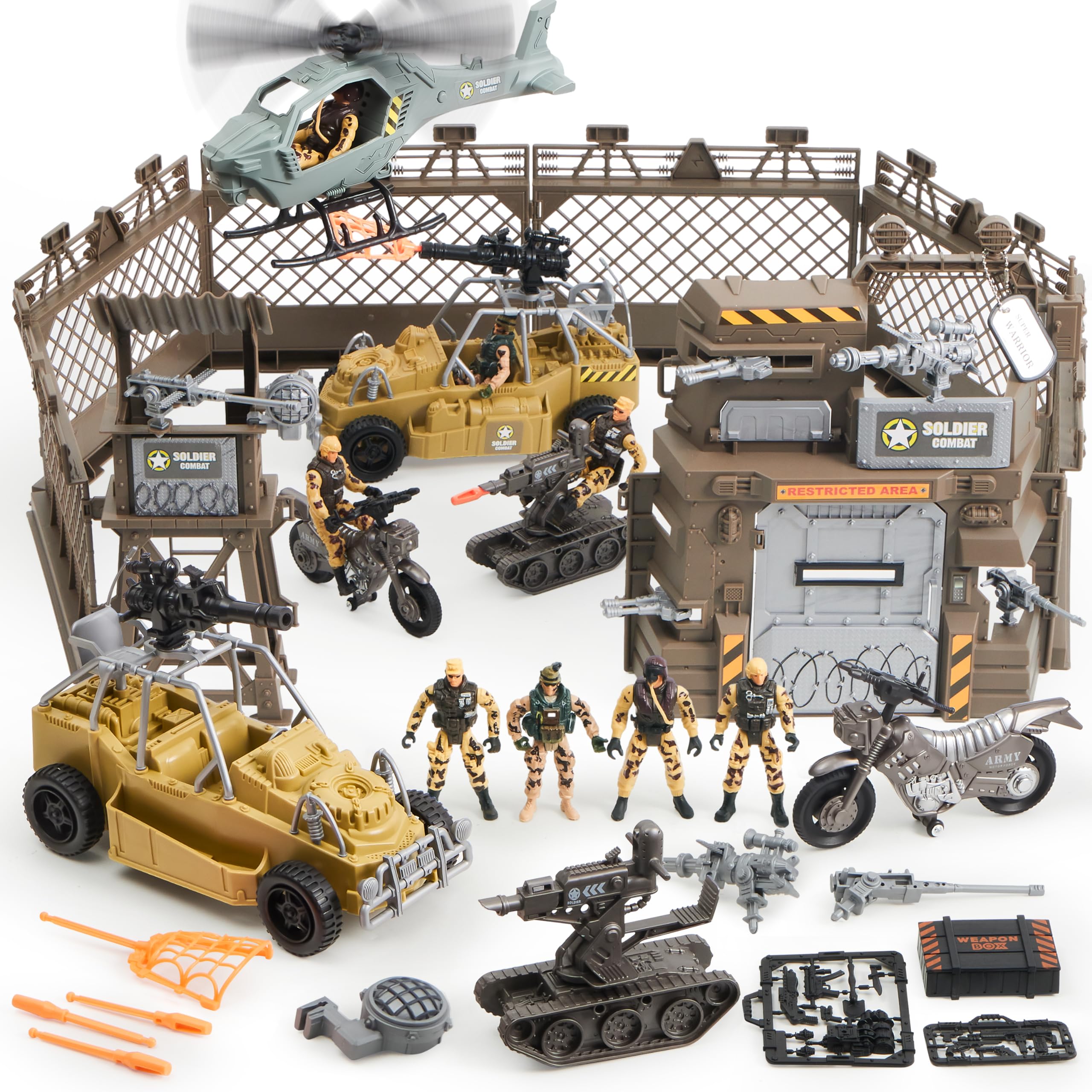 Set De Juguetes De Base Militar Joyin Que Incluye Vehículos Militares - Venta Internacional.
