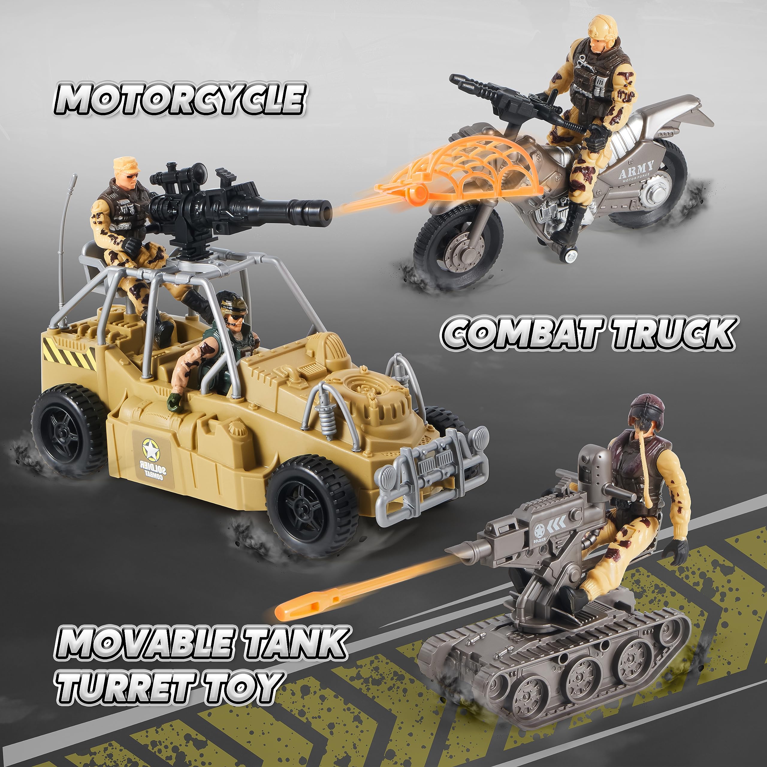 Foto 4 pulgar | Set De Juguetes De Base Militar Joyin Que Incluye Vehículos Militares - Venta Internacional.