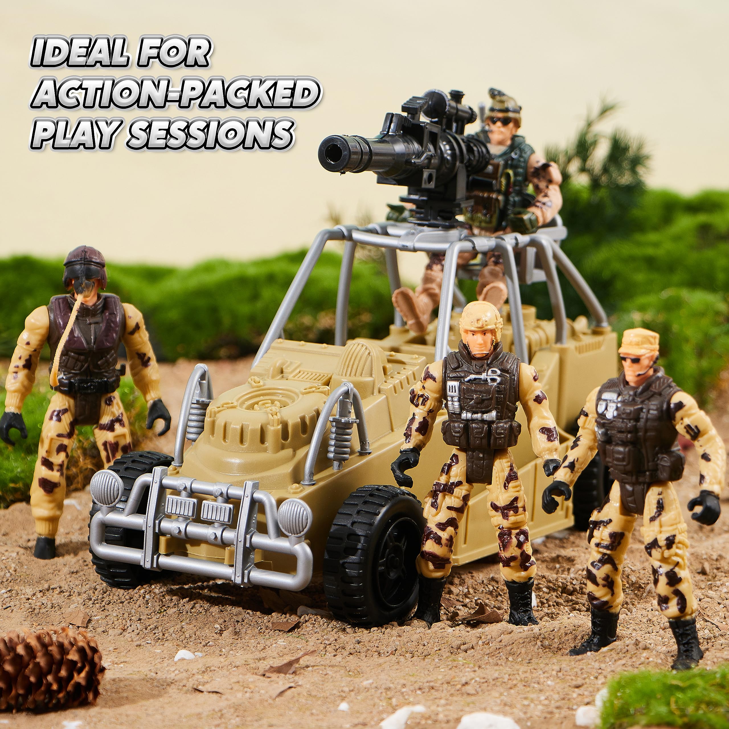 Foto 6 pulgar | Set De Juguetes De Base Militar Joyin Que Incluye Vehículos Militares - Venta Internacional.