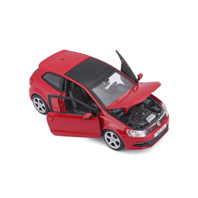 Foto 3 pulgar | Auto Burago Volkswagen Polo Gti Mark 5 Rojo A Escala 1:24