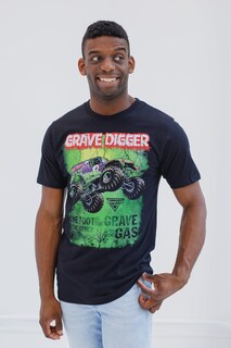 Foto 2 | Camiseta Para Hombre Grave Digger De Monster Jam Grave Digger, Negra, Talla Xxl - Venta Internacional.