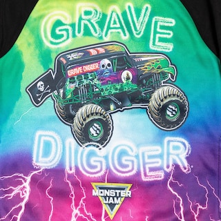 Foto 3 | Sudadera Con Capucha Monster Jam Trucks Grave Digger Big Boys, Negro/verde - Venta Internacional.