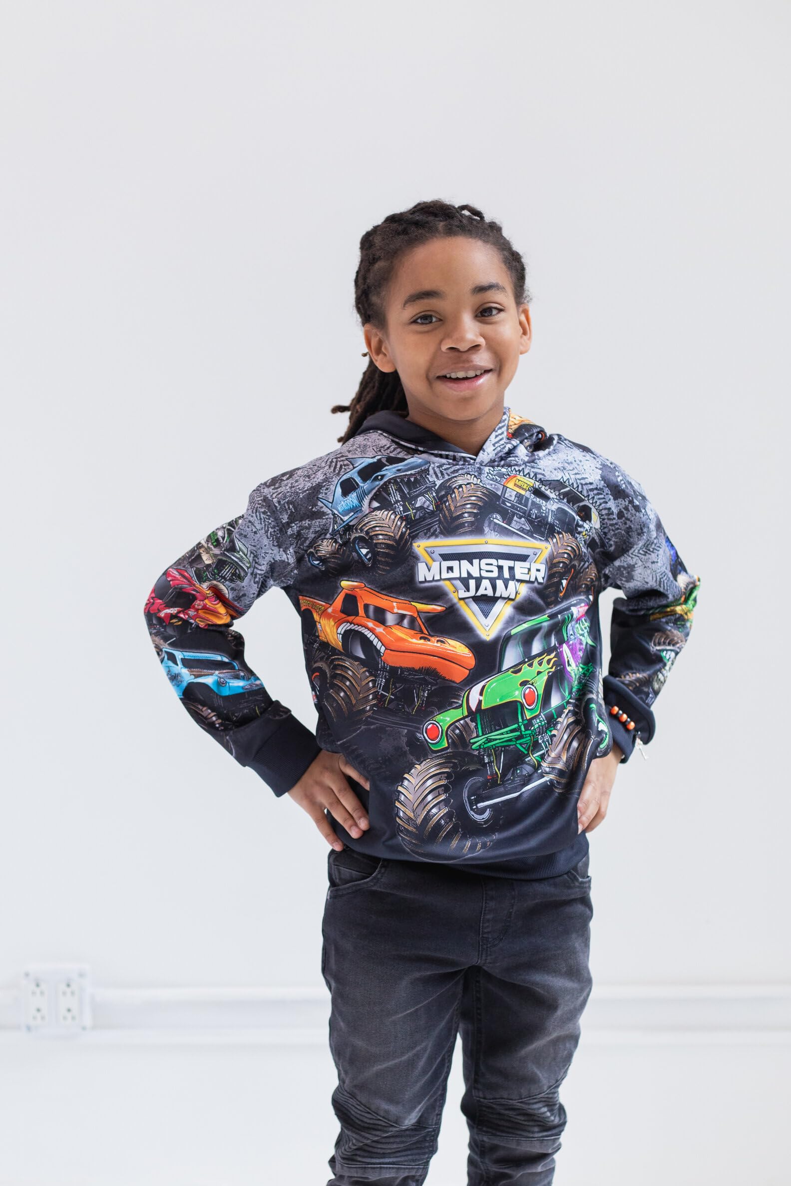 Foto 7 pulgar | Sudadera Con Capucha Monster Jam Zombie Grave Digger Megalodon Para Niños De 7 A 8 Años - Venta Internacional.