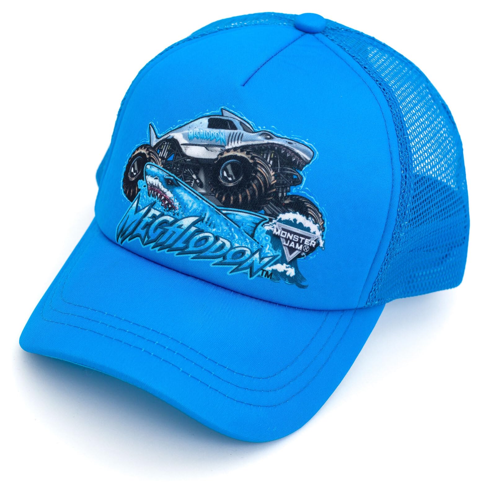 Gorra De Béisbol Monster Jam Megalodon Blue Para Niños Pequeños - Venta Internacional.