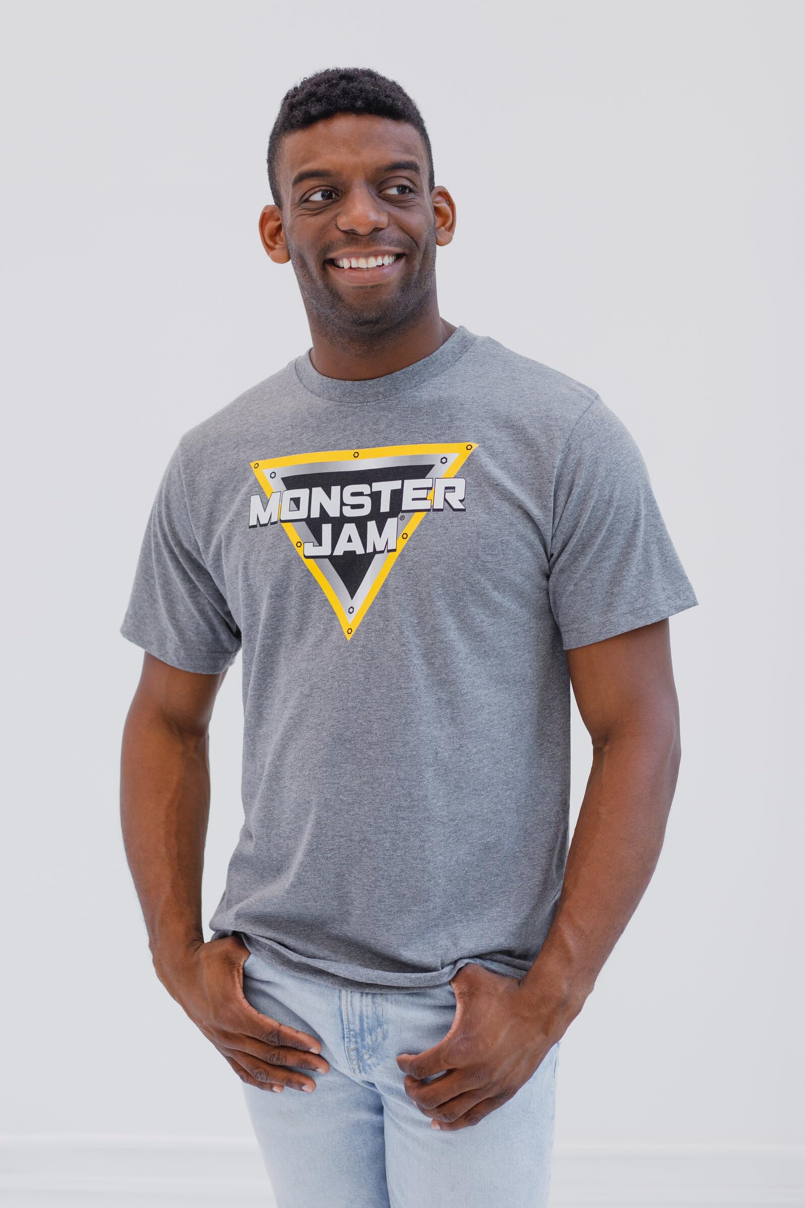 Foto 4 | Camiseta Monster Jam Logo Grave Digger Para Hombre Gris Xxl - Venta Internacional.