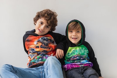 Foto 4 | Sudadera Con Capucha Monster Jam Trucks Grave Digger Para Niños Pequeños, Negro/verde - Venta Internacional.