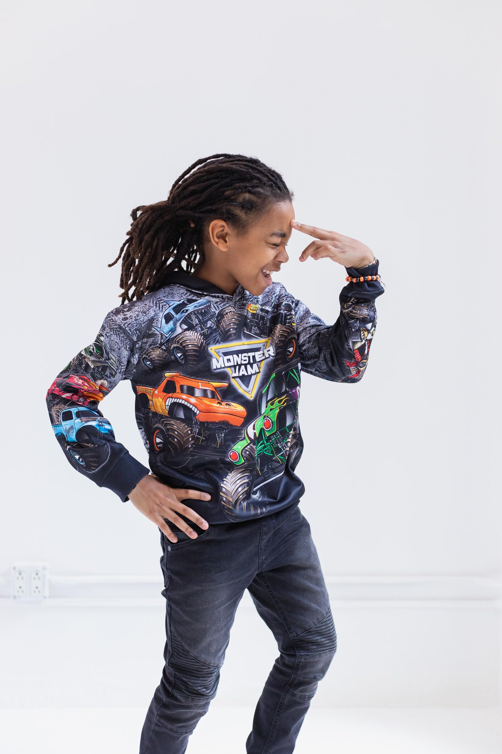 Foto 3 pulgar | Sudadera Con Capucha Monster Jam Zombie Grave Digger Megalodon Para Niños 4t - Venta Internacional.