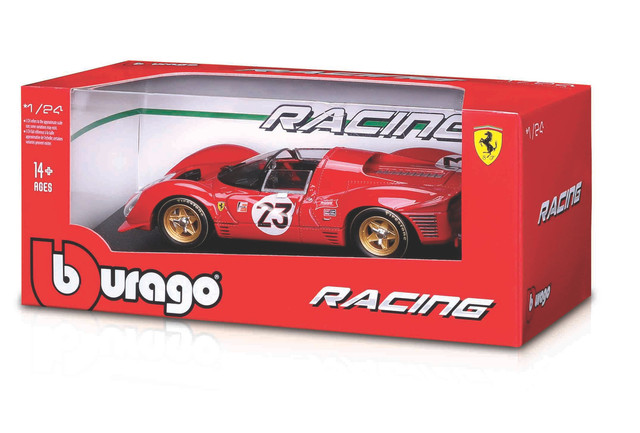 Foto 4 pulgar | Auto Burago Racing A Escala 1:24 Racing 30 P4 Daytona 1967 Color Rojo